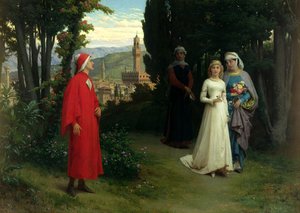 Erstes Treffen von Dante und Beatrice von Raffaele Giannetti