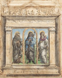 Sankt Rochus zwischen den Heiligen Antonius Abt und Katharina von Alexandria