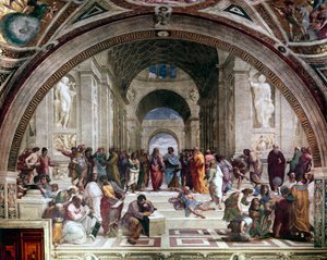 Die Schule von Athen, ca. 1510 von Raffaello Sanzio Raphael