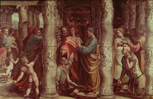Die Heilung des Lahmen (Kartone für die Sixtinische Kapelle) (vor der Restaurierung) von Raffaello Sanzio Raphael