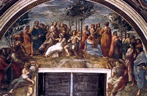 Der Parnass, aus der Stanza della Segnatura, 1510-1511