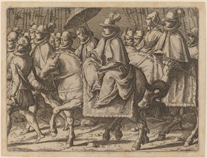 Margarete von Österreich zu Pferd