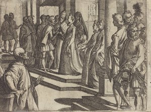 Die Verlobung von Margarete von Österreich mit Philipp III., König von Spanien [verso]