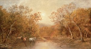 Landschaft mit Kühen