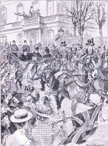 Der letzte Besuch der Königin in London im März 1900, Illustration aus Cassells Geschichte Englands, 1900er Jahre