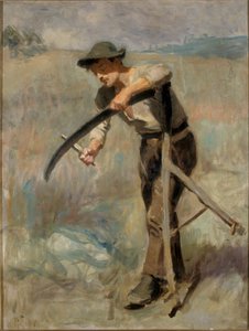 Die Sense schärfen, 1897 von Ralph Hedley