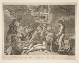 Der Tod von Kapitän James Lawrence an Bord der Chesapeake, 1. Juni 1813