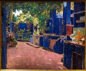Der blaue Patio von Ramon and Rusinol Santiago (1861 1932) Casas