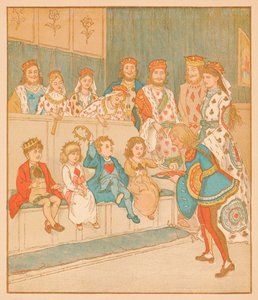 Der Bube der Herzen brachte diese Törtchen zurück, 1880 von Randolph Caldecott