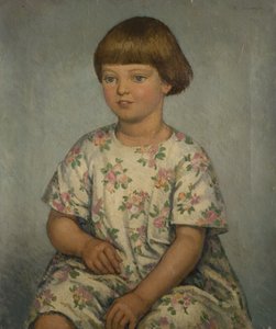 Porträt eines Kindes, Mitte des 20. Jahrhunderts von Randolph Schwabe