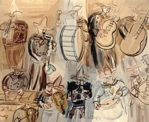Mexikanisches Orchester, vom Raymond Picaud Studio, Aubusson