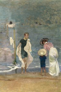 Am Strand (Detail) von Raoul Du Gardier