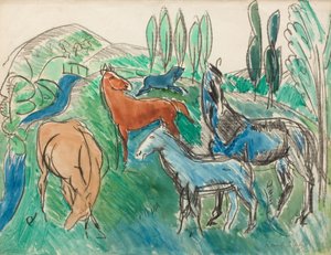 In den Wiesen der Eure, ca. 1919 von Raoul Dufy