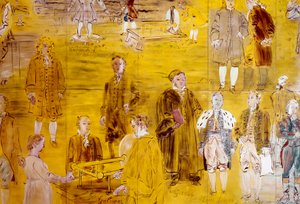 La Fée Électricité, Detail: Porträts verschiedener Wissenschaftler von Raoul Dufy