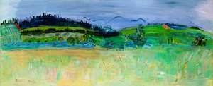 Landschaft der östlichen Pyrenäen, von der Route du Boulou von Raoul Dufy
