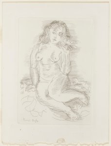 Akt, der einer Muschel lauscht von Raoul Dufy