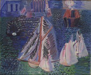 Segelboote im Hafen von Le Havre von Raoul Dufy