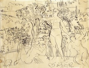 Studie für die Bar des Palais de Chaillot von Raoul Dufy