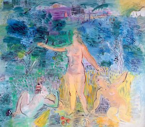 Der Lauf der Seine: Von Rouen nach Le Havre, linkes Panel eines Triptychons