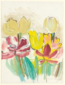 Tulpen für das Herbarium von Colette, ca. 1948 von Raoul Dufy