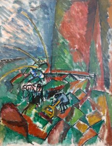 Mit Schleppnetzen an der Brücke von Le Havre von Raoul Dufy
