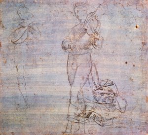 Studie für Figur mit Musikinstrument von Raphael