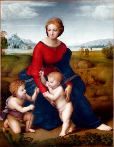 Die Madonna auf der Wiese oder Madonna des Belvedere von Raphael