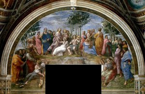 Der Parnass Fresko in der Stanza della Segnatura, ca. 1510-1511