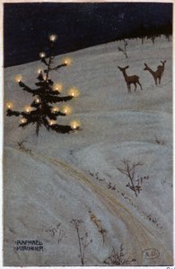 Weihnachtsbaum im Schnee