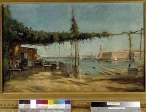 Der Eingang zum Hafen, gesehen von der Cove du Pharo in Marseille von Raphael Luc Ponson