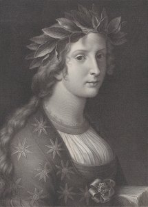 Poesie, eine Frau mit einem Lorbeerkranz, 1827