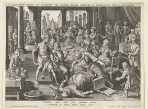 Der Tod ist bitter für die Reichen von Raphaël Sadeler (I)