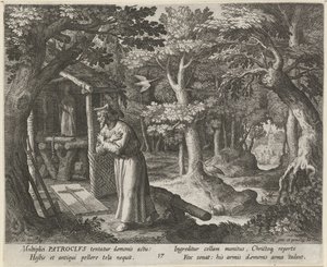 Heiliger Patroclus von Néris als Einsiedler von Raphaël Sadeler (I)