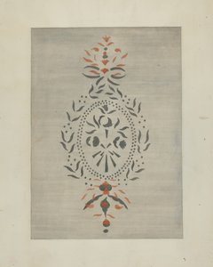 Detail einer Schablonenwand, ca. 1937