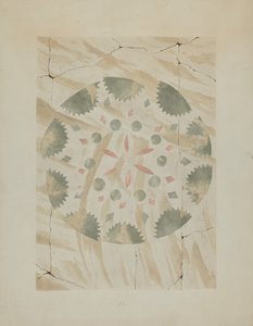 Detail der Schablonenwand, ca. 1937