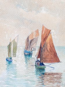 Gondeln auf der Gironde-Mündung