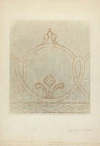 Wandmalerei Restaurierungszeichnung, ca. 1940