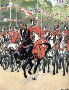 Erster Weltkrieg: Siegesparade auf der Avenue des Champs-Élysées von Raymond de la Neziere