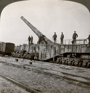 16-Zoll-Eisenbahngeschütz, das die Hindenburglinie pulverisierte, Erster Weltkrieg, Frankreich, 1917-1918