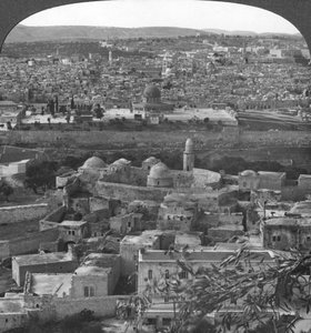 Jerusalem, die heilige Stadt, von den Türken befreit, Palästina, Erster Weltkrieg, um 1917-1918 von Realistic Travels Publishers