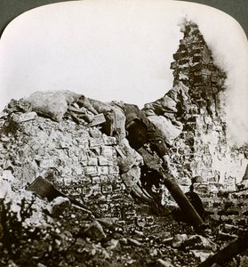 Zerstörte deutsche Maschinengewehrstellung, Monchy, Schlacht von Arras, Erster Weltkrieg, 1917-1918