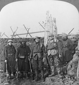 Lewis-Maschinengewehrschützen, Hollebeke, Belgien, Erster Weltkrieg, um 1914-1918