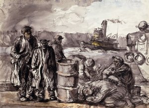 An den Docks von Reginald Marsh