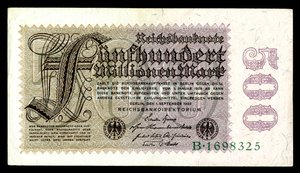 Papiermark der Weimarer Republik, Hyperinflationszeit nach dem Ersten Weltkrieg (1921–24)