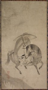 Su Dongpo reitet auf einem Esel, spätes 16. bis frühes 17. Jahrhundert