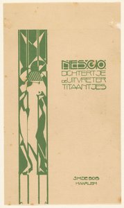 Einbandentwurf für: Nescio, Dichtertje, de uitvreter und titaantjes, 1918 von Reijer Stolk