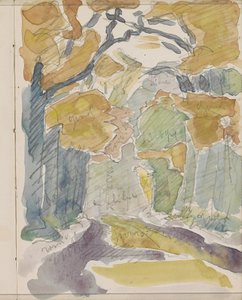 Waldweg im Herbst