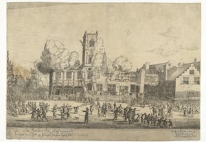 Brand des alten Rathauses in Amsterdam