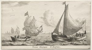 Schiffe von Amsterdam: Zwei Pier-Boote von Reinier Nooms