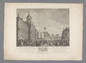 Fest der Freiheit auf dem Dam in Amsterdam, 4. März 1795 von Reinier Vinkeles (I)